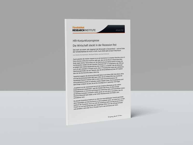 Konjunkturprognose Herbst 2019