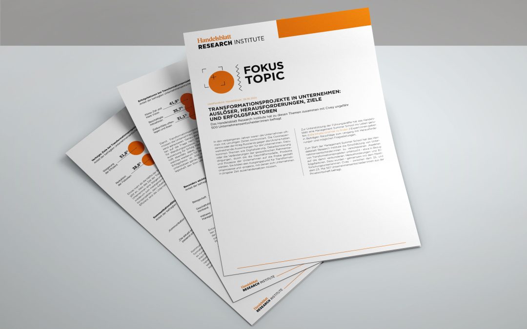 HRI Fokus Topic: Transformationsprojekte in Unternehmen