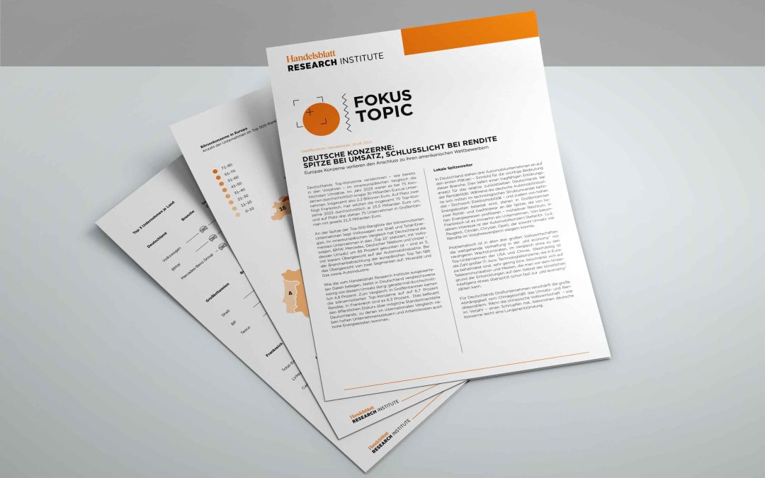HRI Fokus Topic: Deutsche Konzerne – Spitze beim Umsatz, Schlusslicht bei der Rendite