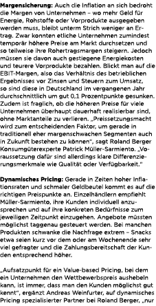 Margensicherung: Auch die Inflation an sich bedroht die Margen von Unternehmen – wo mehr Geld f r Energie, Rohstoffe ...