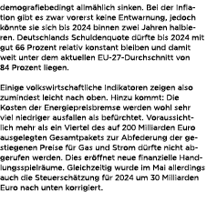 demografiebedingt allm hlich sinken. Bei der Inflation gibt es zwar vorerst keine Entwarnung, jedoch k nnte sie sich ...